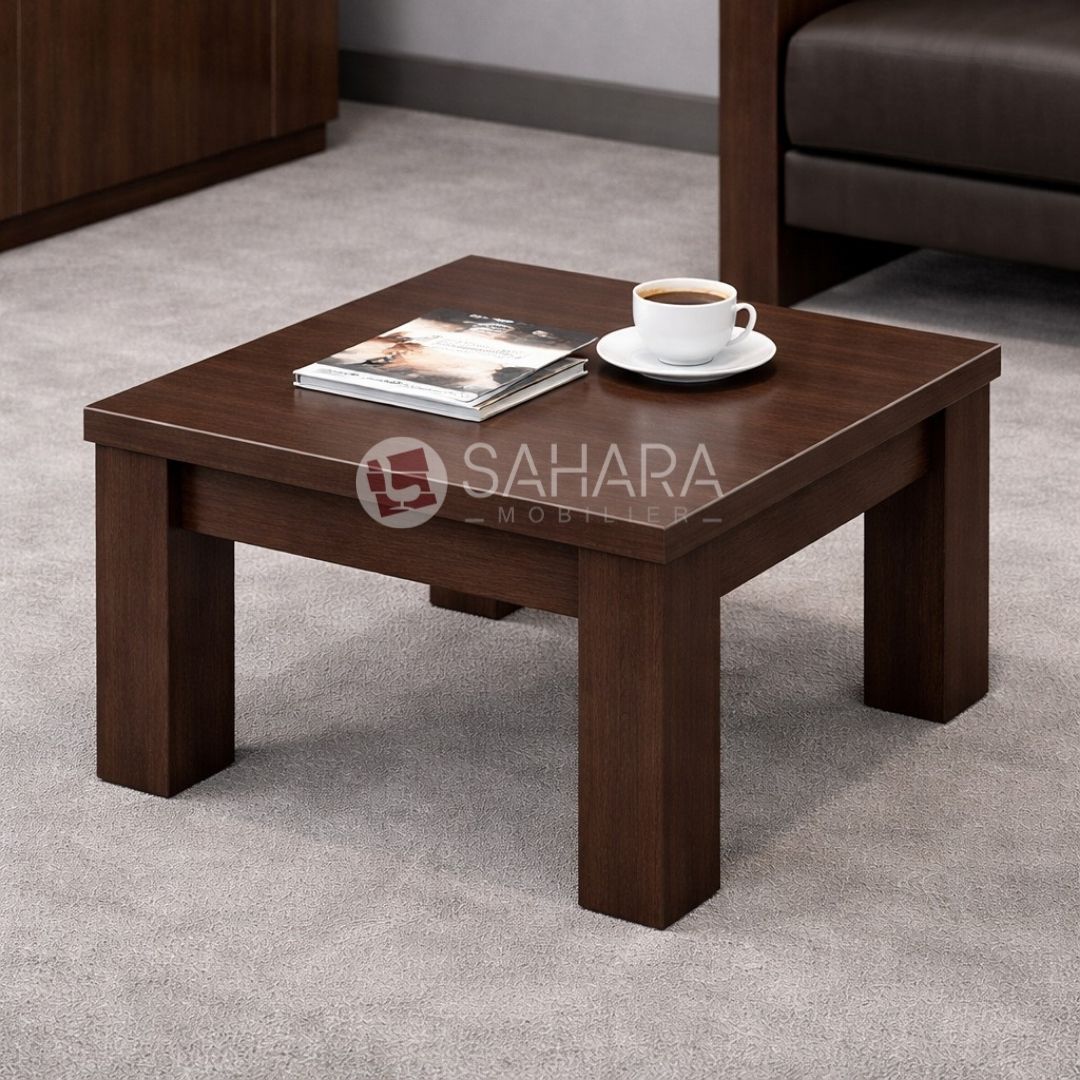 La table basse de bureau en MDF mélaminé couleur Wengé